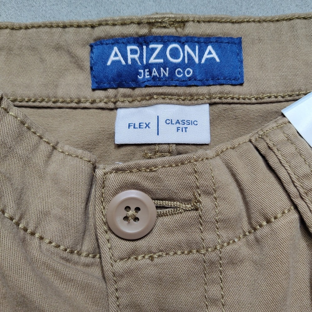 Arizona Jeans Mens 28 Classic Fit Otter Brown Flex 10" Cargo Shorts NEW - Picture 6 of 10